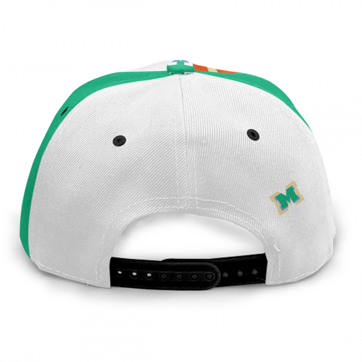 Baseball Cap With Flat Brim blk orang wt fire